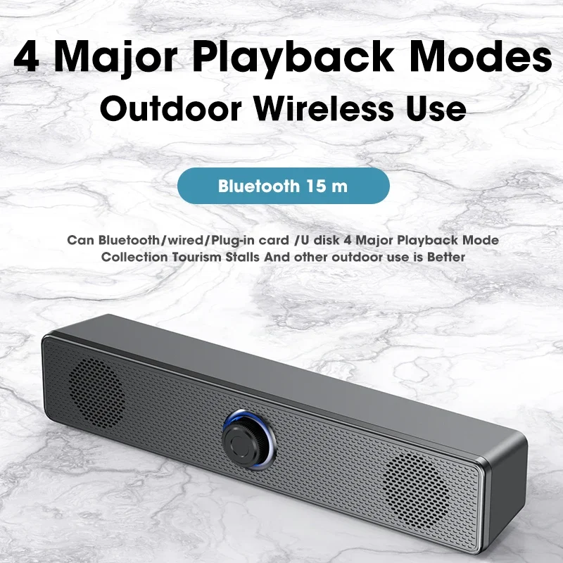 Soundbar Computer PC TV Laptop Desktop Wired Wireless Bluetooth Speaker Sound Box Bar Music Portable Caixa De Som Audio System