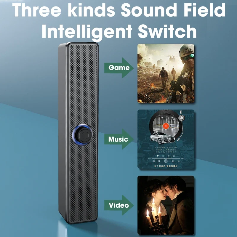 Soundbar Computer PC TV Laptop Desktop Wired Wireless Bluetooth Speaker Sound Box Bar Music Portable Caixa De Som Audio System