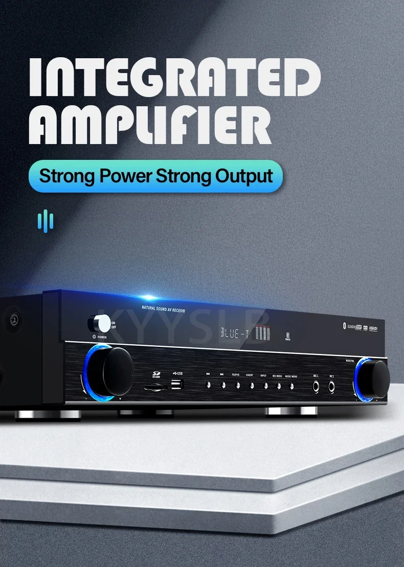 KYYSLB 900W 5.1 Bluetooth Sound Amplifier for Speakers Audio HIFI Karaoke Fever Digital Home Theater System Amplifiers