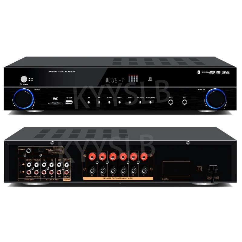 KYYSLB 900W 5.1 Bluetooth Sound Amplifier for Speakers Audio HIFI Karaoke Fever Digital Home Theater System Amplifiers