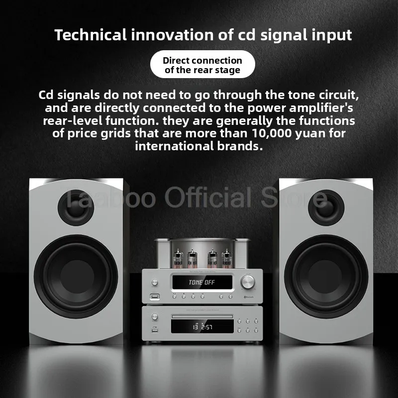 Home Theater Set 5.0 Bluetooth Amplifier 75Wx2 Tube Amp with Aluminum Case 6.5inch Speakers 120W Loudspeakers For Home Studio DJ