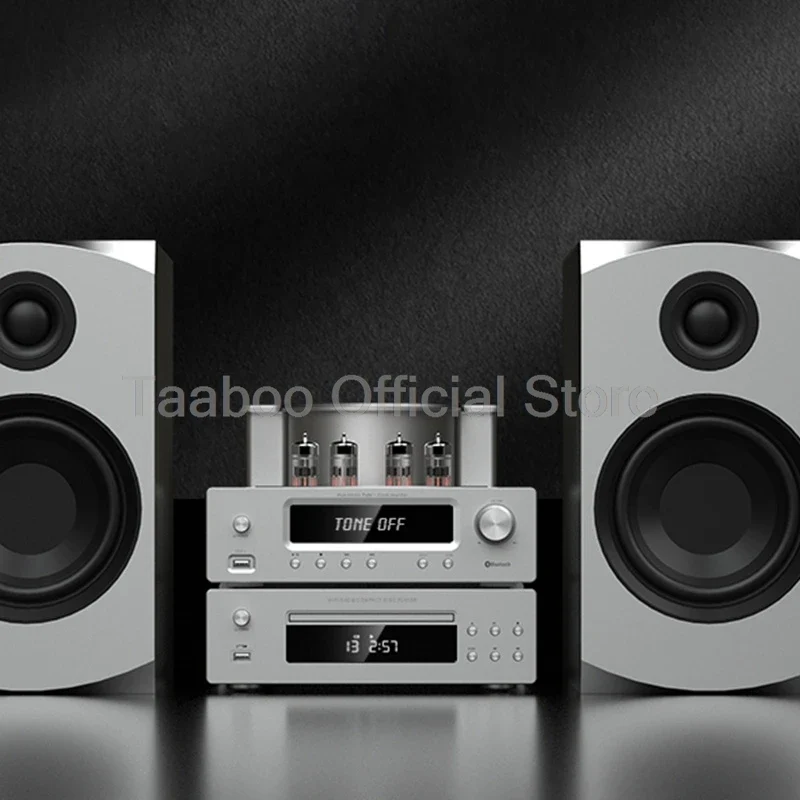 Home Theater Set 5.0 Bluetooth Amplifier 75Wx2 Tube Amp with Aluminum Case 6.5inch Speakers 120W Loudspeakers For Home Studio DJ