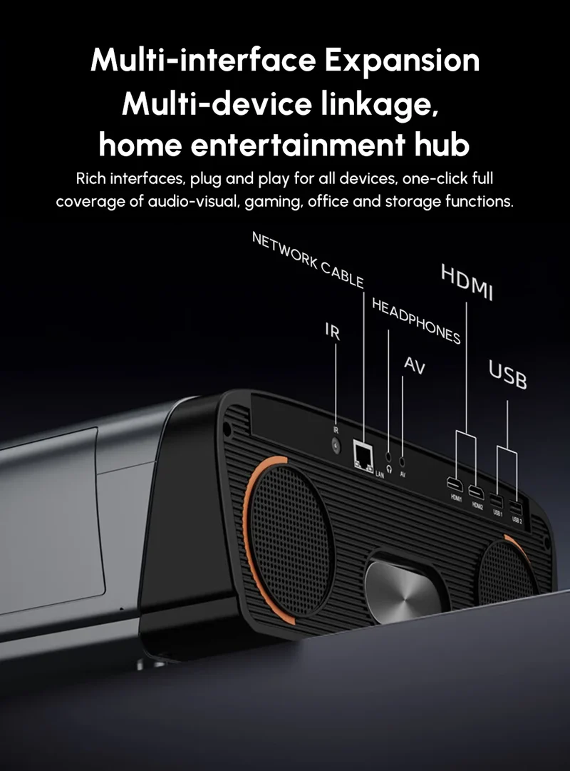 Netflix Certified 4K Smart Projector Native 1080P Dolby Audio WiFi6 Bluetooth Auto Focus Auto Keystone HDR Home Theater HDMI