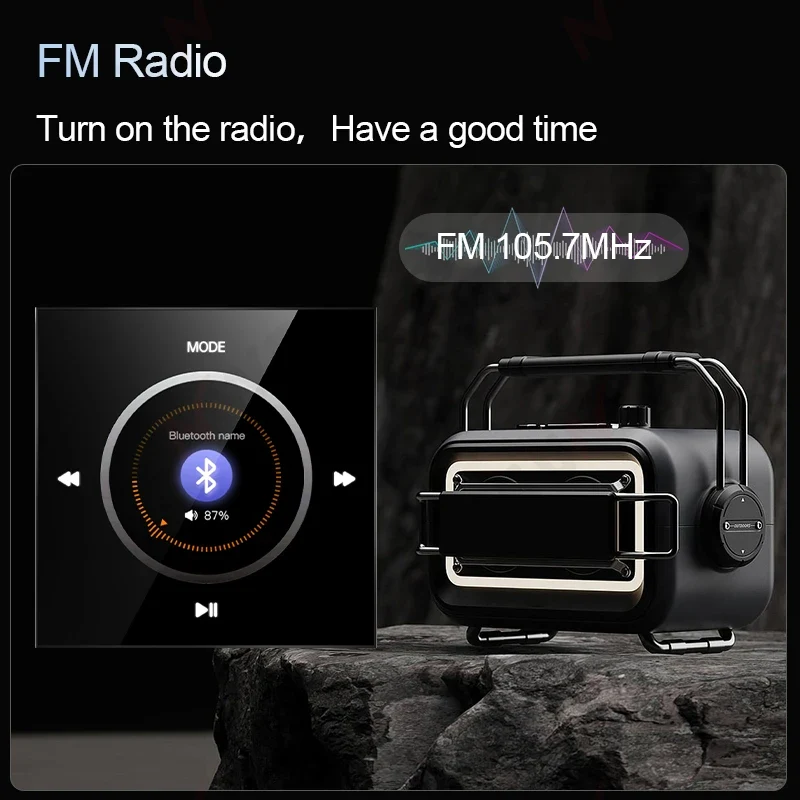 Home Background music player system audio in wall power amplifier bluetooths TF USB FM radio AUX controls panel ceiling speakers