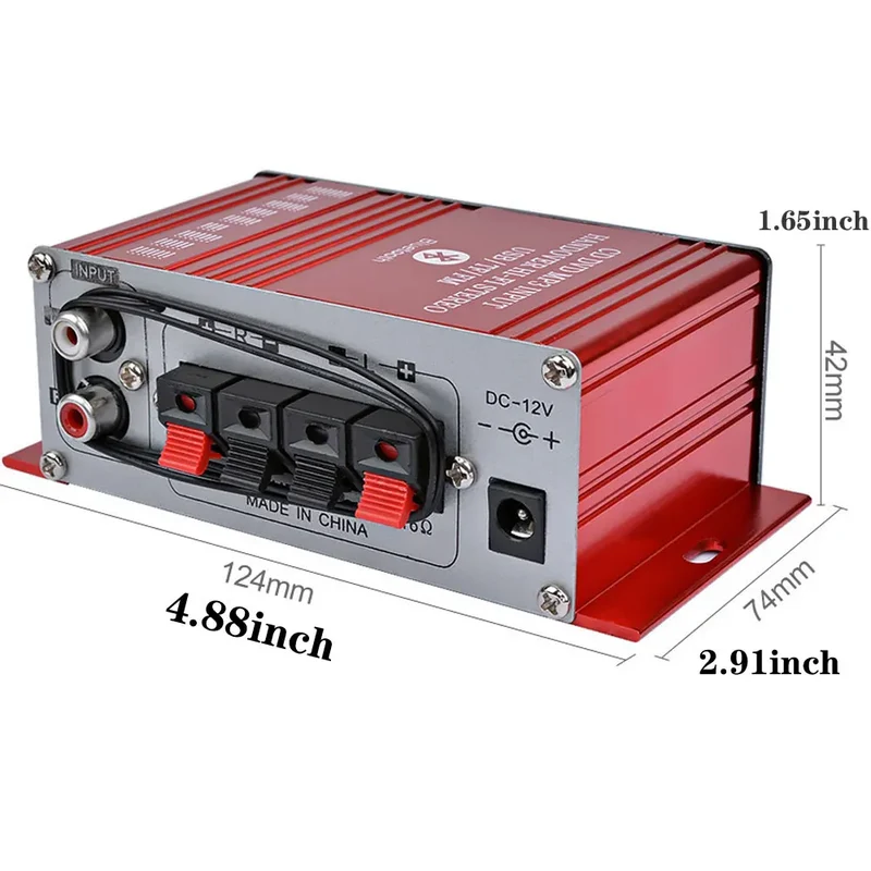 Mini HIFI Stereo Digital Amplifier Channel 2.0 Bluetooth 5.0 FM USB Home Theater Sound System G8 Power Amp Remote Control