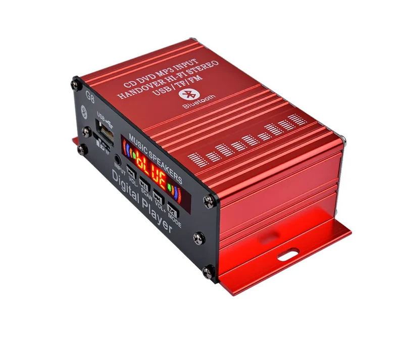 Mini HIFI Stereo Digital Amplifier Channel 2.0 Bluetooth 5.0 FM USB Home Theater Sound System G8 Power Amp Remote Control