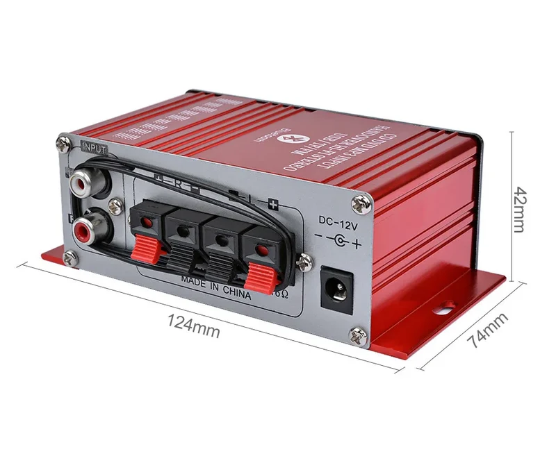 Mini HIFI Stereo Digital Amplifier Channel 2.0 Bluetooth 5.0 FM USB Home Theater Sound System G8 Power Amp Remote Control
