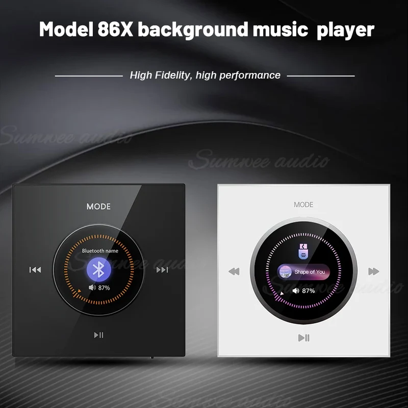 86 New item hifi professional smart wall mount stereo Background Music System speaker sets bluetooth mini in wall amplifier