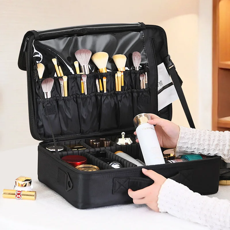 Large Capacity Cosmetic Case Waterproof Manicure Makeup Toolbox,Makeup Bag For Travel New Professional Tattoo Tool Makeup Case