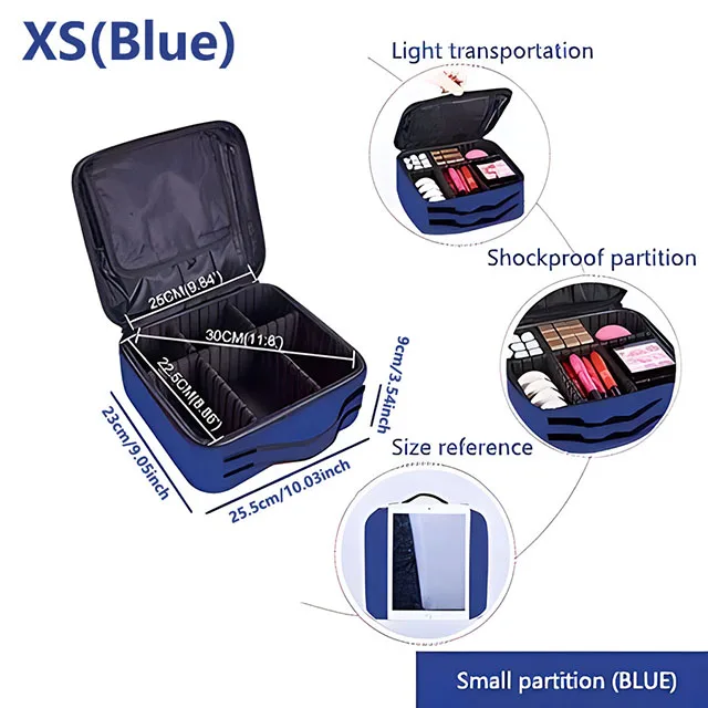 Large Capacity Cosmetic Case Waterproof Manicure Makeup Toolbox,Makeup Bag For Travel New Professional Tattoo Tool Makeup Case