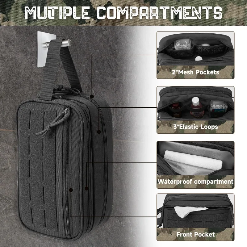 Tactical Toiletry Bag For Men Hygiene Bag Mens Shaving Kit Travel shower Makeup makeup pouch cosmetic organizer bags