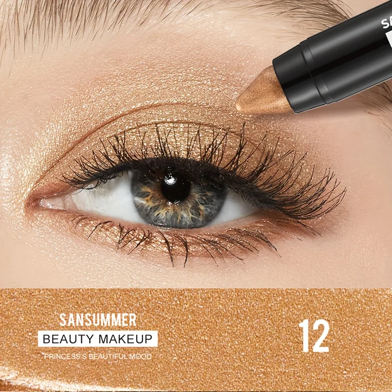 7-color waterproof eye shadow stick, pearlescent matte treatment, to create a natural and lasting eye makeup flash.