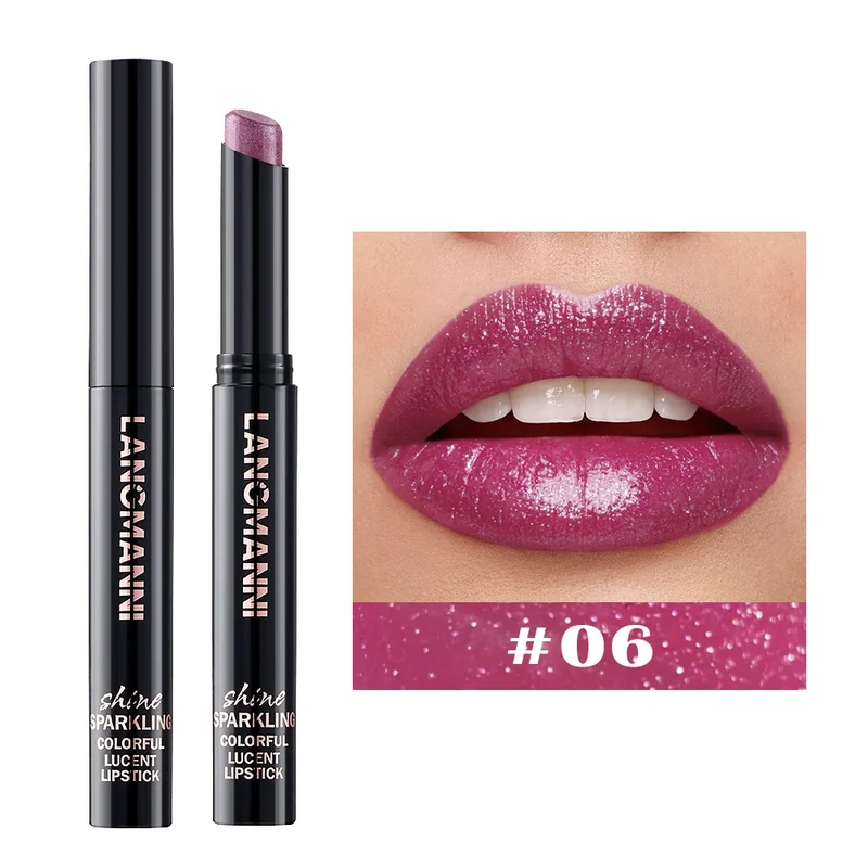 Diamond Pearlescent Lipstick Waterproof Long Lasting Non-stick Cup Matte Velvet Shiny Lipsticks Red Sexy Lips Makeup Cosmetics