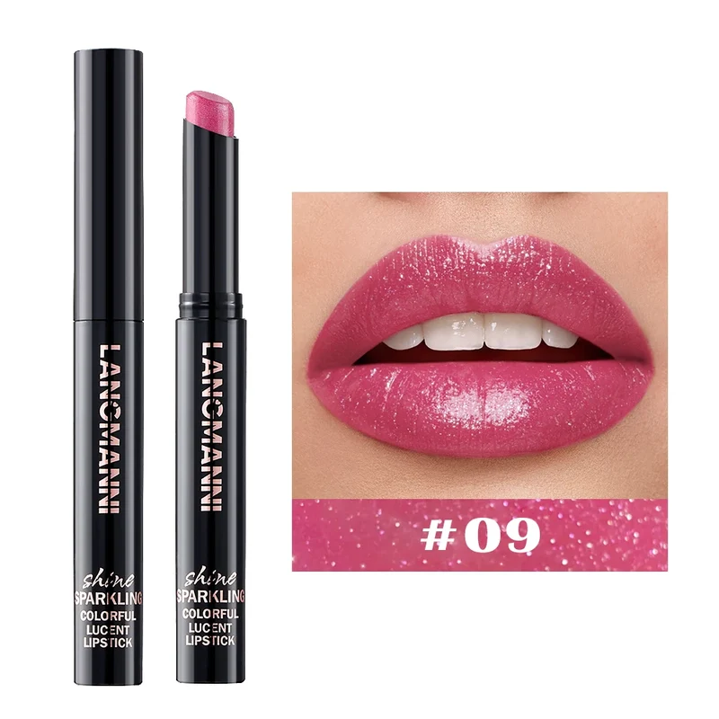 Diamond Pearlescent Lipstick Waterproof Long Lasting Non-stick Cup Matte Velvet Shiny Lipsticks Red Sexy Lips Makeup Cosmetics