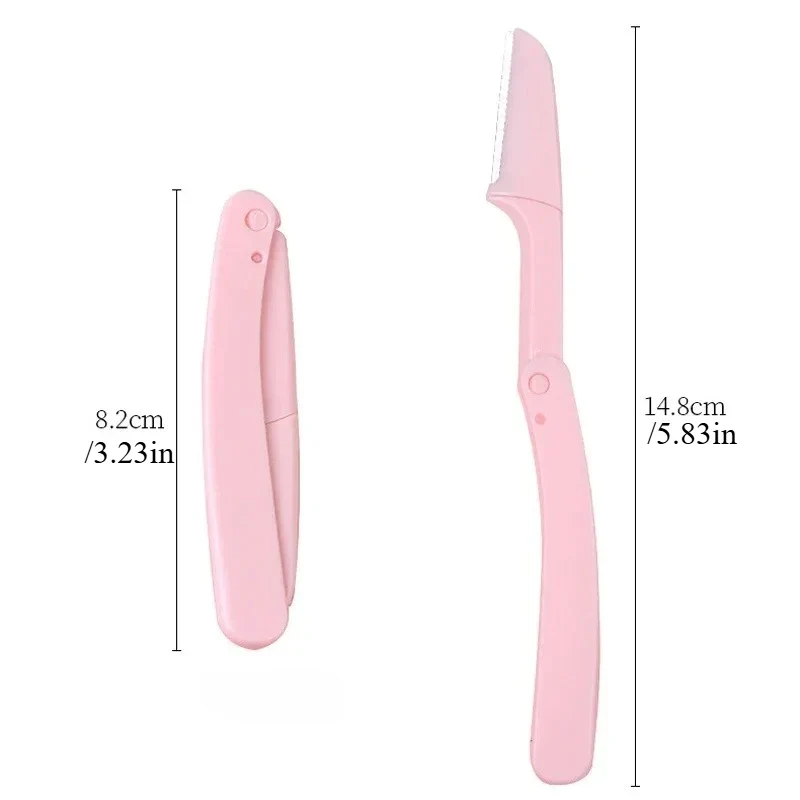 3pcs Fold Eyebrow Trimmer Scissors Hair Remover Eyebrow Comb Razor Eyebrow Clip Makeup Tools Face Razor for Women