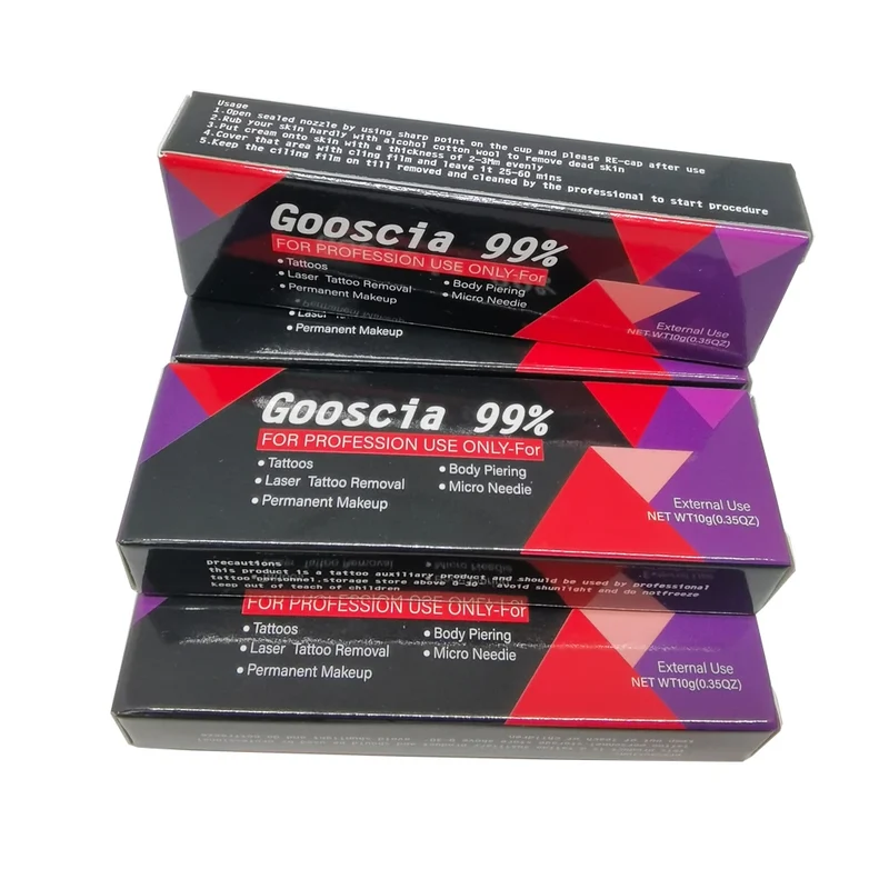 99% Goosica Tattoo Cream Before Permanent Makeup Microblading Piercing Eyebrow Lips Tattoo Removal Beauty Auxiliary Cream 10g