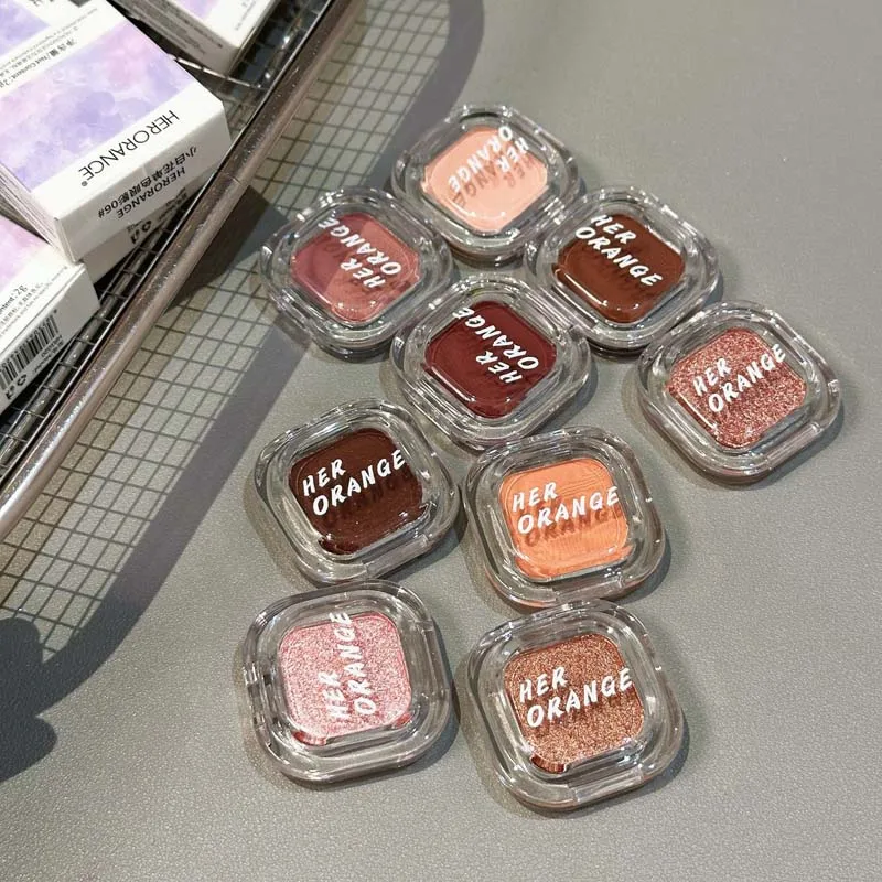 Red Brown Eyeshadow Palette Multifunctional Makeup Palette Silky Matte Coral Red Eyeliner Silkworm Lower Shadow Eyeliner Makeup