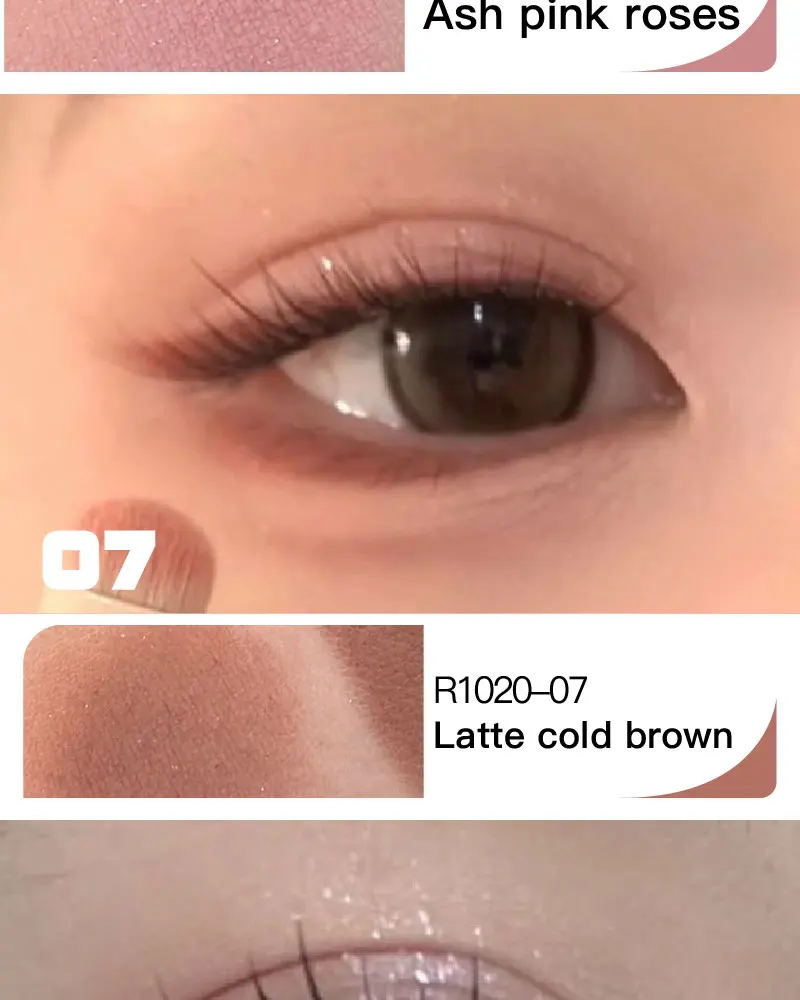 Red Brown Eyeshadow Palette Multifunctional Makeup Palette Silky Matte Coral Red Eyeliner Silkworm Lower Shadow Eyeliner Makeup