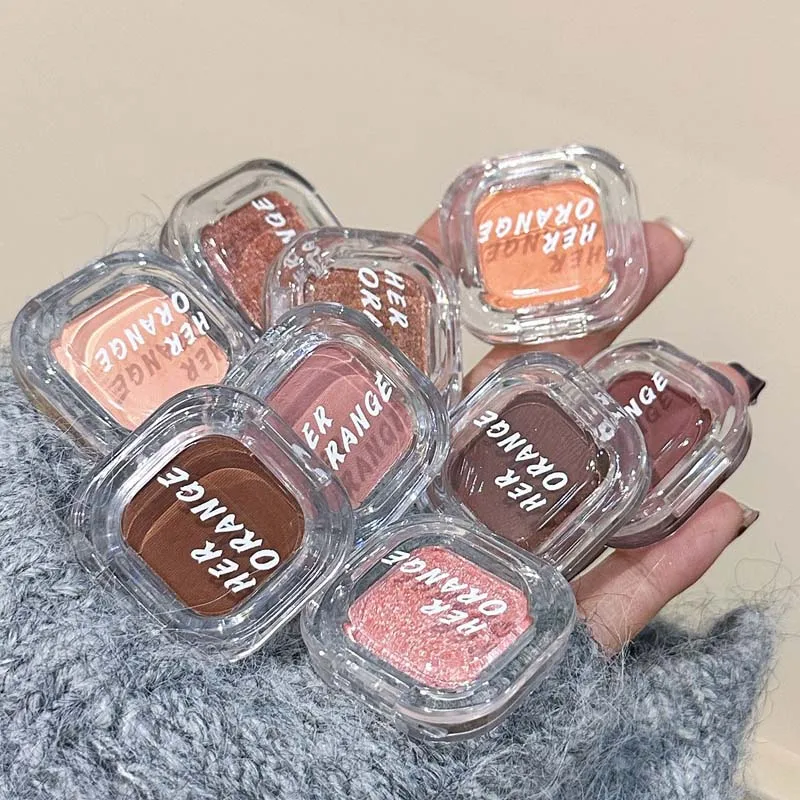 Red Brown Eyeshadow Palette Multifunctional Makeup Palette Silky Matte Coral Red Eyeliner Silkworm Lower Shadow Eyeliner Makeup