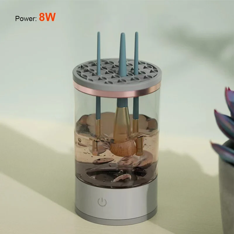 Makeup Brush Cleaner Machine USB Powered Electric Make-Up Brush Cleaner Dryer Dust-Proof for All Size Beauty Makeup Brushes Set