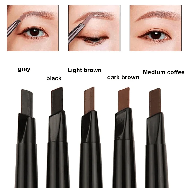 Extremely Fine Double-headed Waterproof Eyebrow Pencil - Durable and Long Lasting for Beginner Women's Makeup Eye Brow Pen