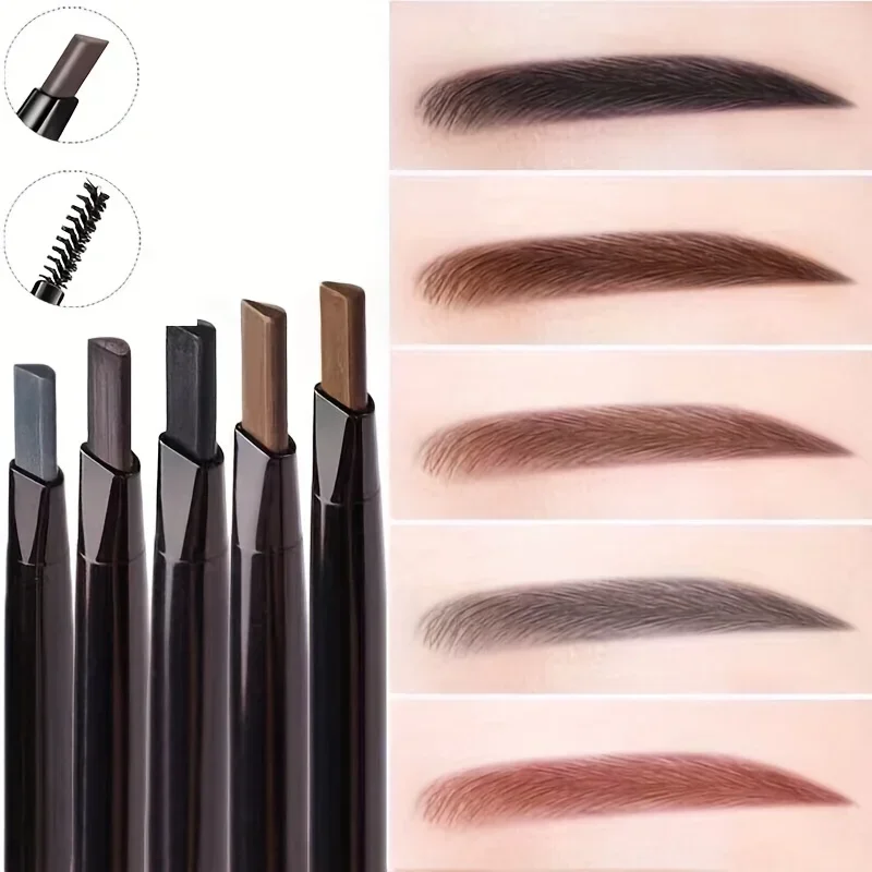 Extremely Fine Double-headed Waterproof Eyebrow Pencil - Durable and Long Lasting for Beginner Women's Makeup Eye Brow Pen
