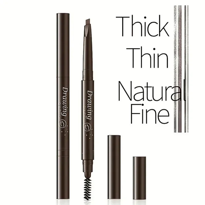 Extremely Fine Double-headed Waterproof Eyebrow Pencil - Durable and Long Lasting for Beginner Women's Makeup Eye Brow Pen