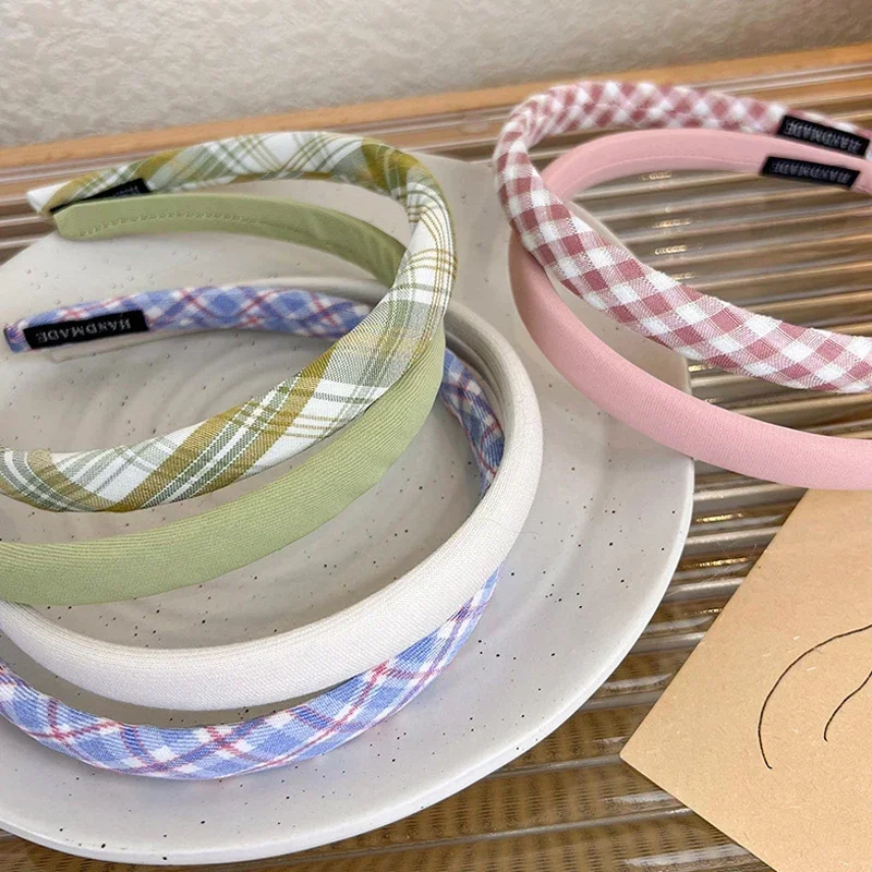 Thin Sponge Hairband 2024 Spring Summer Women's Girls Elegant Head Band Makeup Face Wash Hair Hoop Fashion Hair Accessories