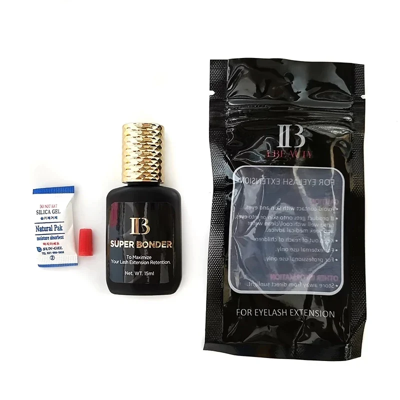 5 Bottles IB Super Bonder Eyelash Extension Glue 15ml IB Primer Professional Clear False Lash Adhesive Makeup Tools Wholesale