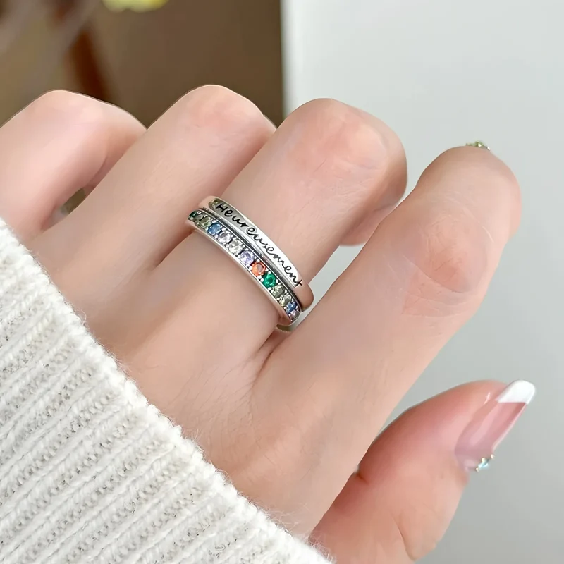 VENTFILLE 925 Sterling Silve Love Heart Ring for Women Girl Gift Line Pearl Korean Sweet Jewelry Birthday Gift Dropshipping