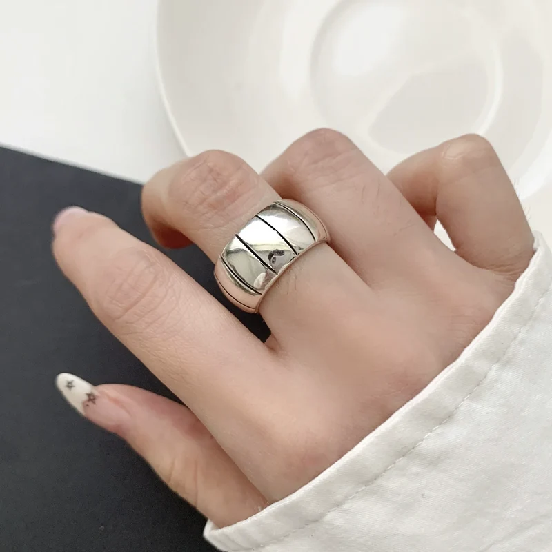VENTFILLE 925 Sterling Silve Love Heart Ring for Women Girl Gift Line Pearl Korean Sweet Jewelry Birthday Gift Dropshipping