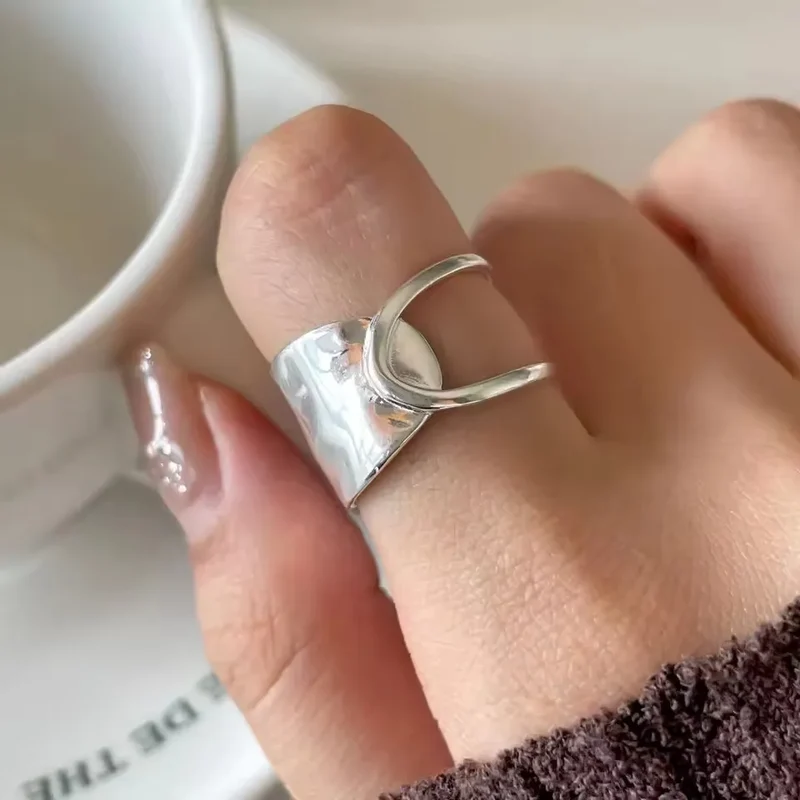 VENTFILLE 925 Sterling Silve Love Heart Ring for Women Girl Gift Line Pearl Korean Sweet Jewelry Birthday Gift Dropshipping