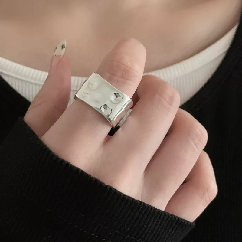 VENTFILLE 925 Sterling Silve Love Heart Ring for Women Girl Gift Line Pearl Korean Sweet Jewelry Birthday Gift Dropshipping