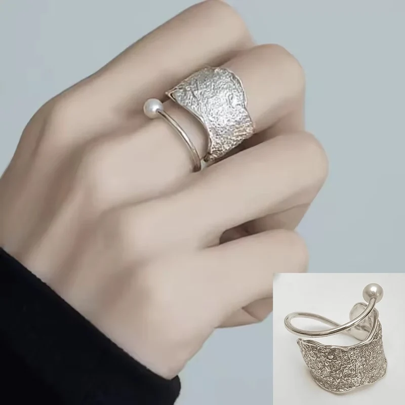 VENTFILLE 925 Sterling Silve Love Heart Ring for Women Girl Gift Line Pearl Korean Sweet Jewelry Birthday Gift Dropshipping