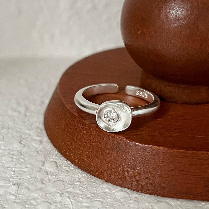 VENTFILLE 925 Sterling Silve Love Heart Ring for Women Girl Gift Line Pearl Korean Sweet Jewelry Birthday Gift Dropshipping