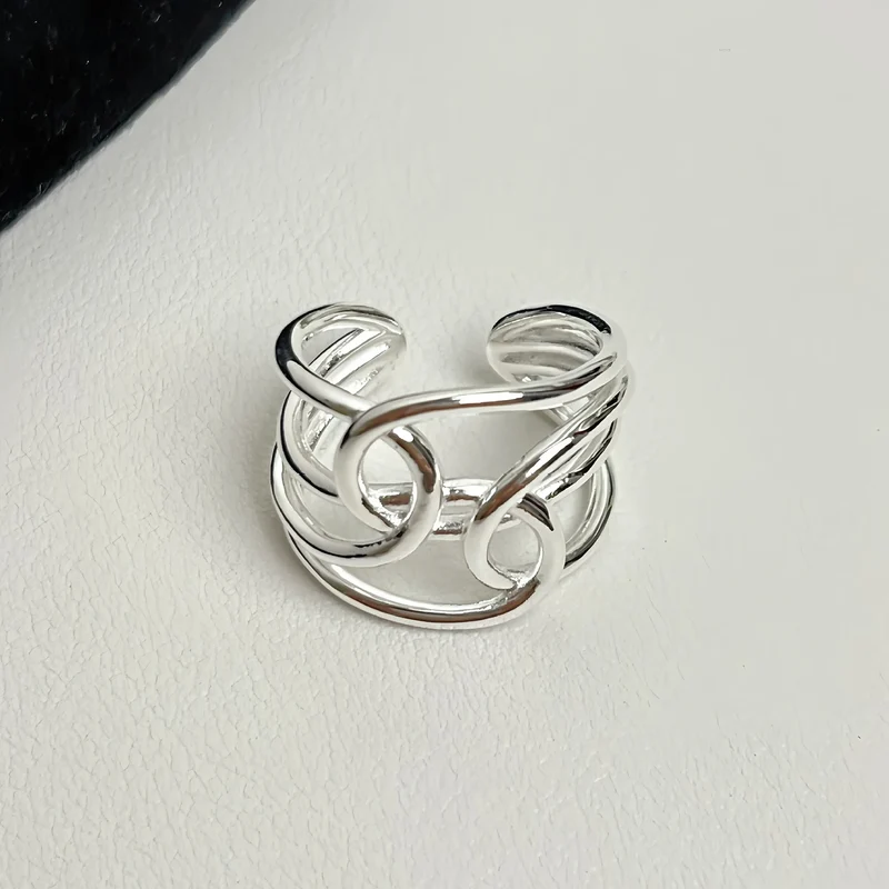 VENTFILLE 925 Sterling Silve Love Heart Ring for Women Girl Gift Line Pearl Korean Sweet Jewelry Birthday Gift Dropshipping