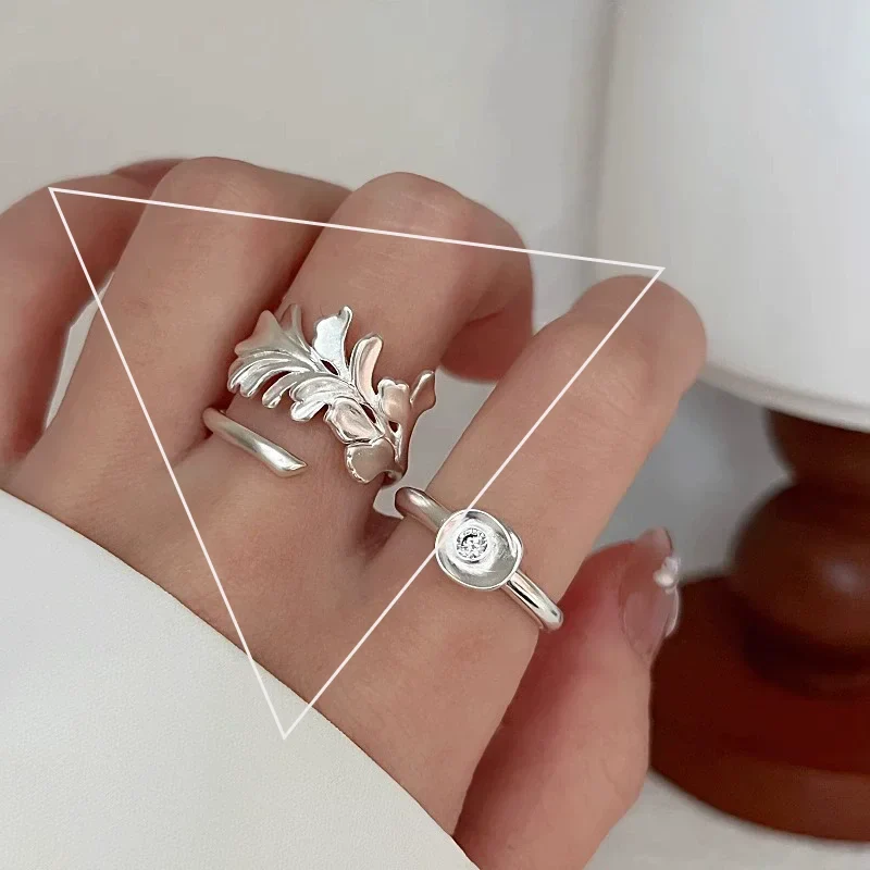 VENTFILLE 925 Sterling Silve Love Heart Ring for Women Girl Gift Line Pearl Korean Sweet Jewelry Birthday Gift Dropshipping