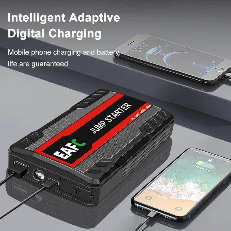 EAFC Car Jump Starter Power Bank Car Battery Starter 600A12V Auto Starting Device with LED Light For Auto Battery Booster Buster