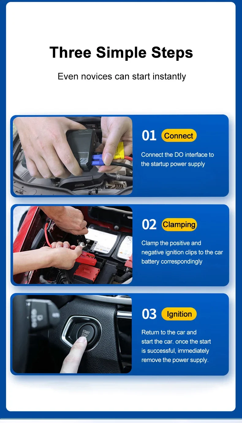 EAFC Car Jump Starter Power Bank Car Battery Starter 600A12V Auto Starting Device with LED Light For Auto Battery Booster Buster