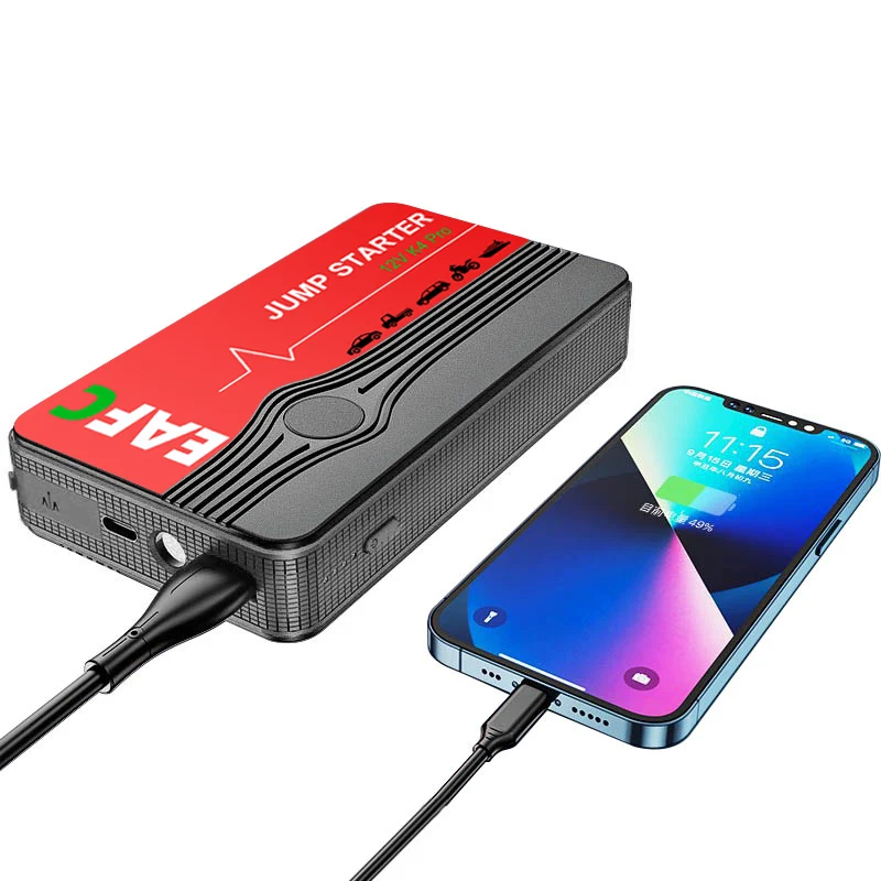 EAFC Car Jump Starter Power Bank Car Battery Starter 600A12V Auto Starting Device with LED Light For Auto Battery Booster Buster