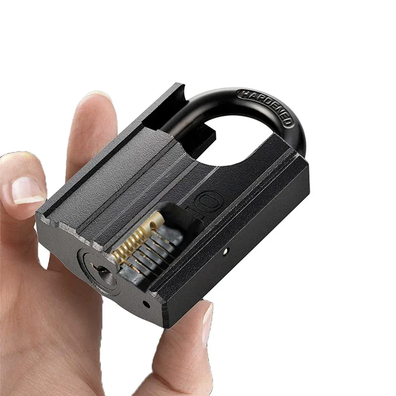 OPEL Heavy Duty Hardened Iron Anti-Theft Waterproof Padlock A3 Steel Shackle Key Operated Black Color for Outdoor/Indoor Use
