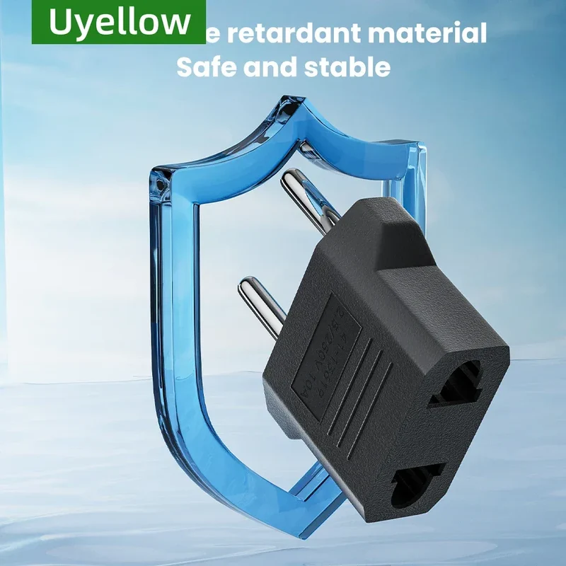 Uyellow US To EU Plug Adapter EU Euro KR Plug Adapter Travel KR Adapter Electric EU KR Plug Converter Power Socket Europe