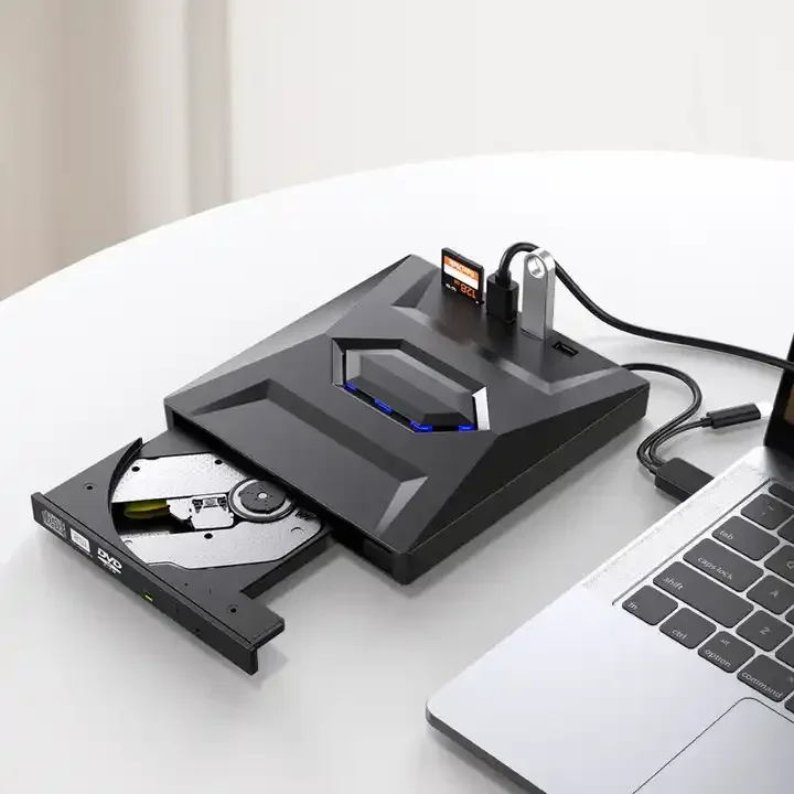 5 in 1 External DVD Drive TF SD Card Reader USB 3.0 Portable CD/DVD RW Optical Drive/DVD Player CD ROM Burner