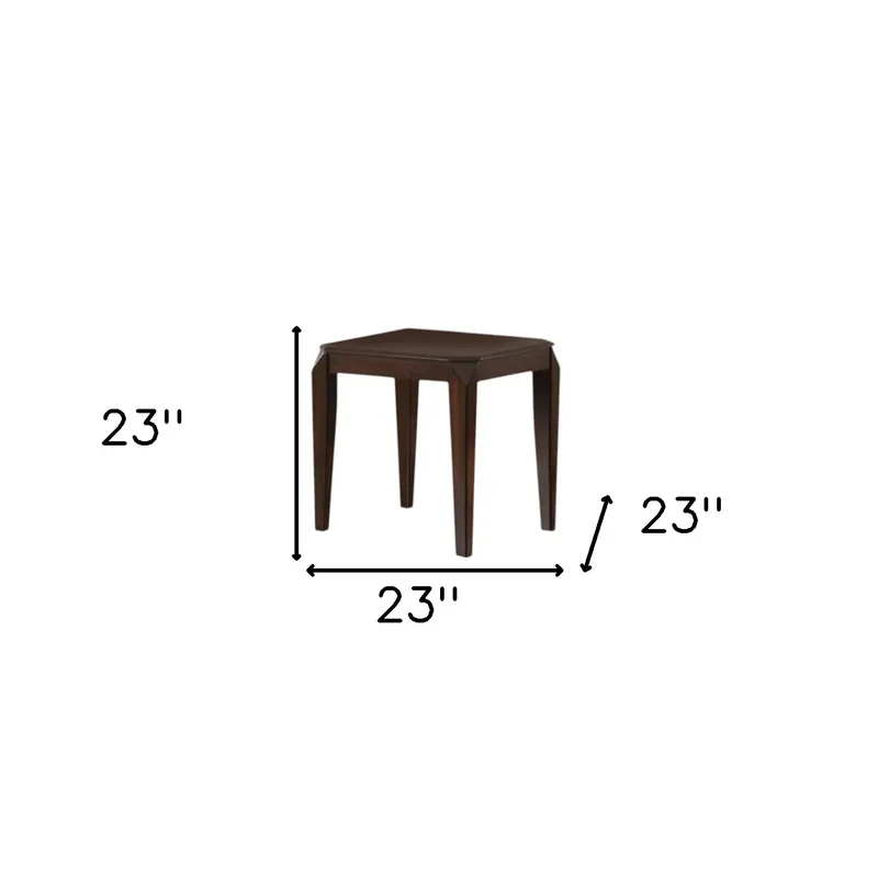 23\" Dark Brown HMS Solid Wood End Table for Living Room Furniture