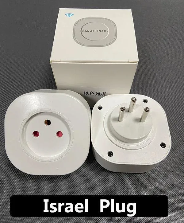 16A Israel Smart Wifi Power Plug Smart Wifi Wireless Socket Outlet Work with Alexa Google Home Assistant Tuya SmartLife APP