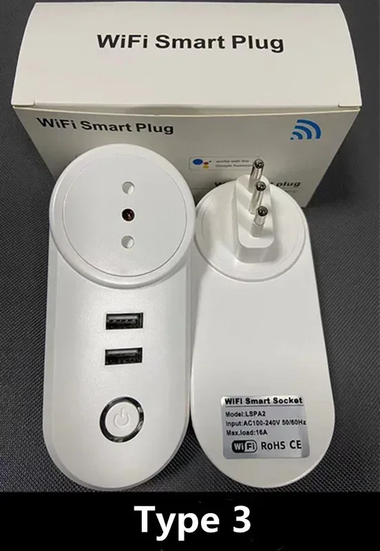 16A Chile Italy Smart Wifi Power Plug Smart Wifi Wireless Socket Outlet Work with Alexa Google Home Assistant Tuya SmartLife APP