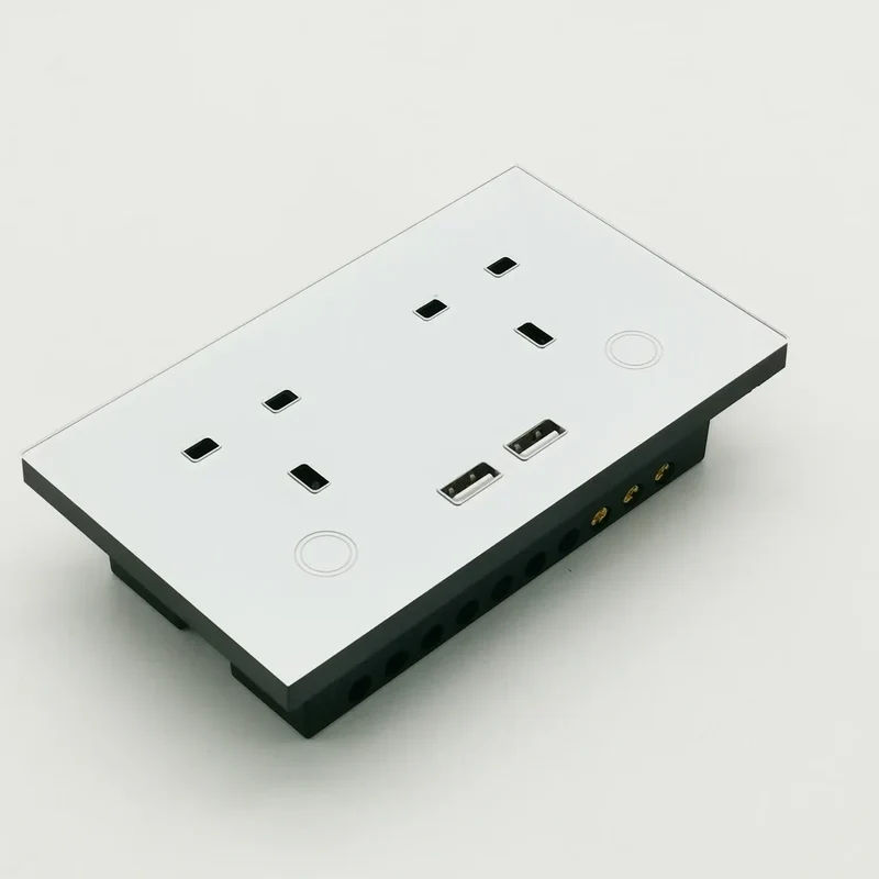 Melery WIFI Smart Tuya USB Type C PD 20W Wall Socket UK Plug Outlet Power Monitor Touch Switch Wireless Remote Alexa Google Home