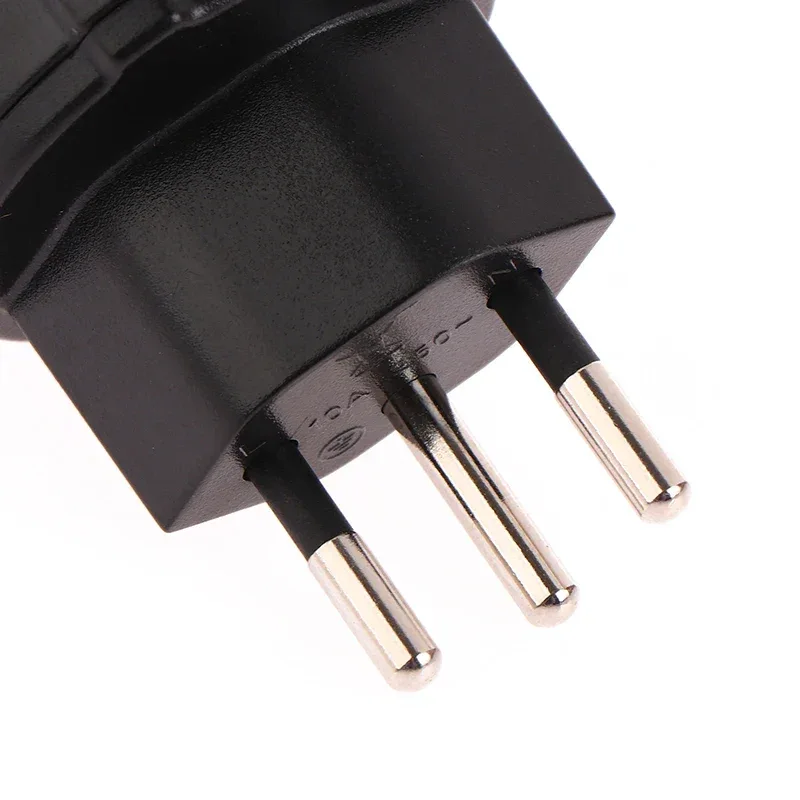 1 Pc European France To Swiss Plugs Travel Adapter 3 Pin Plug 10A 250V Power Plug EU To Switzerland Electrical Plug Socket