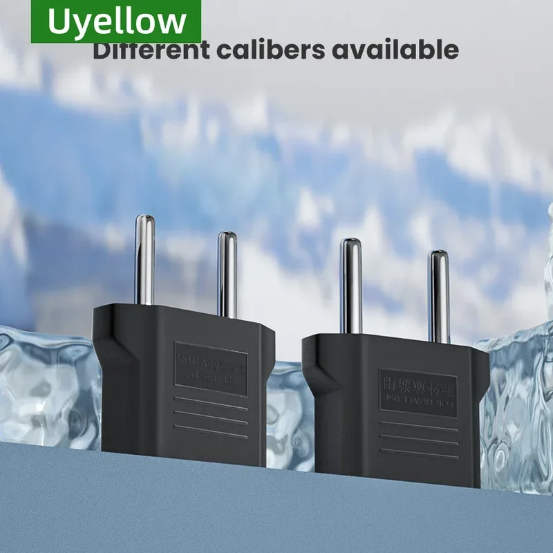 Uyellow US To EU Plug Adapter EU Euro KR Plug Adapter Travel KR Adapter Electric EU KR Plug Converter Power Socket Europe