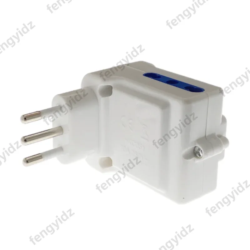 fengyidz 1PCS Italy Travel Plug Adapter 3 Ways Socket with Switch Multi Port Outlet Italian Standard